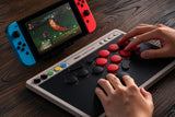 8Bitdo All-Button Arcade Controller for Switch & Windows – Bluetooth, 2.4G, Wired Connectivity, Low-profile Mechanical Switches, 4 Programmable Buttons, Hot-swappable PCB