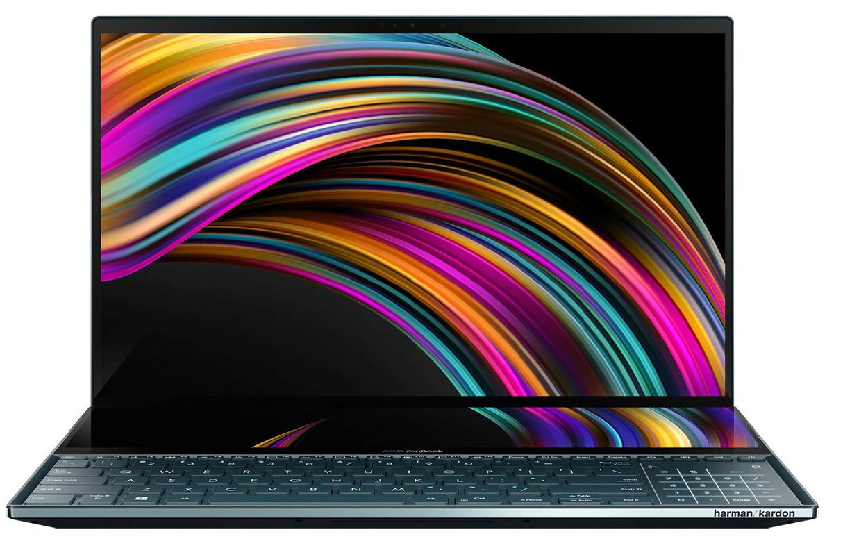 ASUS ZenBook Pro Duo UX581GV 15.6" 4K Dual Touch Pantalla 4K Alexa (Intel i7-9750H, 512 GB PCI-e SSD, 16 GB de RAM, NVIDIA GeForce RTX 2060 6 GB de gráficos, Windows 10, UK -Teclado (QWERTY))