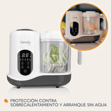 LIONELO BABYMENU Procesador de Alimentos para Bebés Multifuncional 300 4 Programas Cocer al Vapor, Batir Calentar Descongelar, Recetas Online