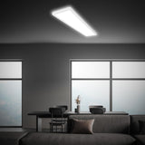 BRILONER - Plafón LED, Panel LED, Ultra Plano, Efecto Retroiluminación, Luz Blanca Neutra, 36W, 4800 Lúm, Luces Habitacion, Rectangular, Cocina, Luz, 98x20 cm, Blanco