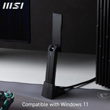 MSI BE6500 Adaptador USB WiFi 7 - Velocidades de hasta 2880 Mbps (6 GHz) + 2880 Mbps (5 GHz) + 688 Mbps (2,4 GHz), Funcionamiento multienlace (MLO), Seguridad Avanzada