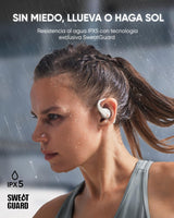Soundcore by Anker AeroFit Pro Auriculares Bluetooth Inalámbricos de Conducción de Aire, Muy Cómodos, Ergonómicos, Ajuste Seguro, Sonido Rico con LDAC, Bluetooth 5.3, IPX5, 46H, Control con App