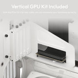 HAVN HS 420 VGPU Dual Chamber ATX Mid Tower PC Case White | PCIe 5.0 Vertical GPU Kit, 11 x 140 mm Ranuras para Ventilador y 2 x 420 mm Soporte de radiador, gestión de Cables SimpliCable, Vidrio