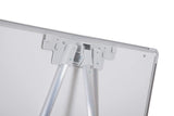 Bi-Office Pizarra Blanca con caballete de trípode basic, pizarra euro 70 x 100 cm, rotafolios con Marco Gris, con bandeja y clip ajustable para bloques