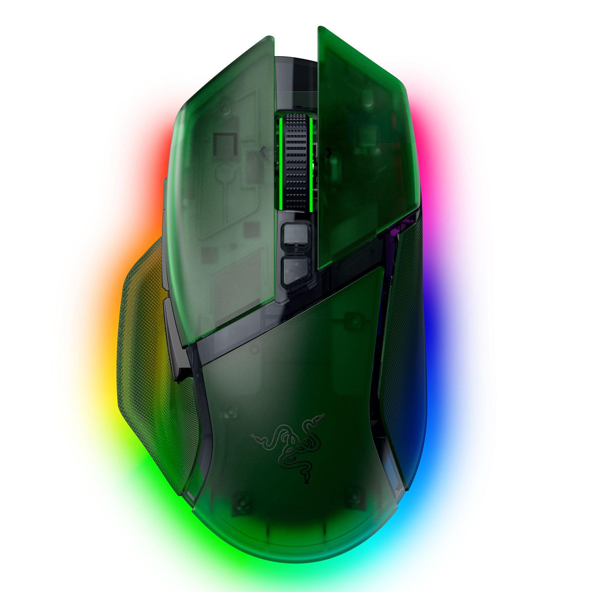Razer Basilisk V3 Pro 35K Phantom Green Edition - Ratón de Juego RGB ergonómico inalámbrico Totalmente Personalizable (Rueda de 4 direcciones, Sensor 35K dpi, 13 Botones) Phantom Green
