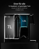 ZACHVO Sistema de ósmosis para agua potable, 10 niveles de temperatura, filtro de agua de ósmosis, filtro de agua potable, depósito de agua de 7 litros