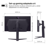 LG 27GS93QE-B - Monitor Ultragear, Monitor OLED, 27 Pulgadas, 2560x1440, 16:9, 0,03 ms, 240 Hz, Clasificación F, G-Sync Compatible y FreeSync Premium Pro, Morado Grisáceo, Negro - Flat
