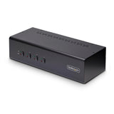 StarTech.com Switch Conmutador KVM de 4 Puertos y 2 Monitores DisplayPort - 4K 60Hz - Hub Ladrón 2 Puertos USB 5Gbps - 2x USB 2.0 HID - Teclas de Acceso Rápido y Botones - TAA (P4DD46A2-KVM-SWITCH)