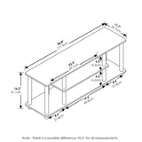 Furinno Soportes de TV de entretenimiento de 3 niveles Nogal/Negro