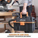 Evolution Extractor de polvo de aspirador en húmedo y seco R15VAC con toma de fuerza. Potente motor de 1000 vatios. Función de aire dual