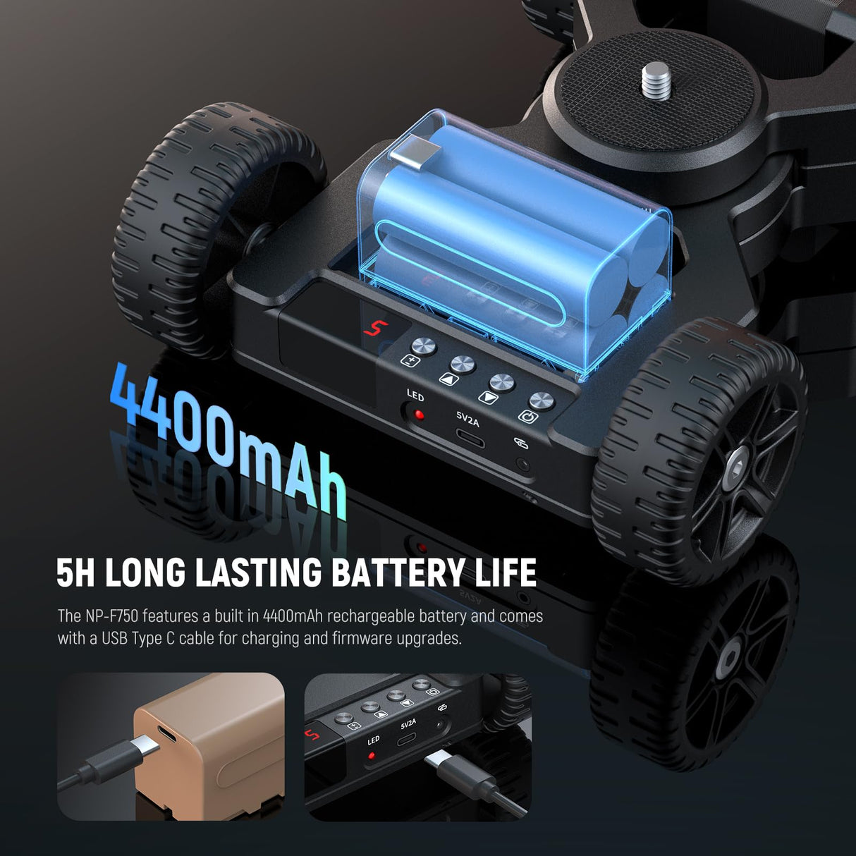 NEEWER DL400 Cámara Motorizada Actualizada Deslizante Dolly con App Control, Motor Dual Ultra Silencioso, 5h Funcionar, Compatible con GoPro iPhone Android Samsung Smartphone DSLR Cámara Videocámara