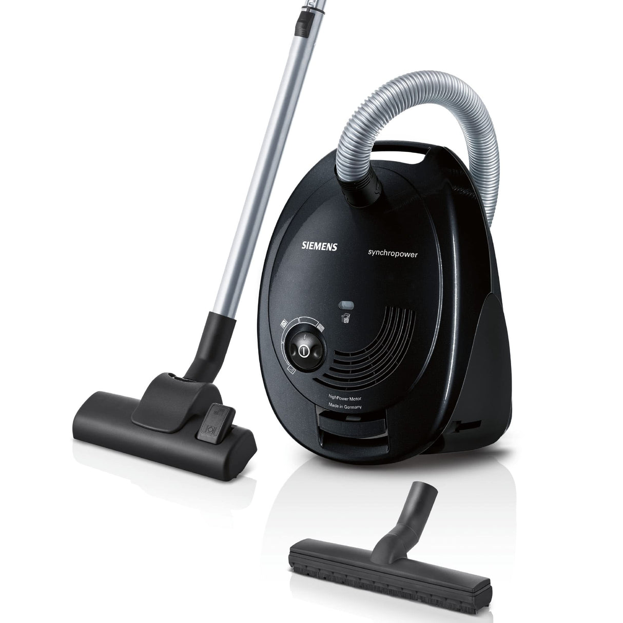 Siemens Synchropower - Aspirador con bolsa, 4 L, 600 W, color negro