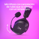 HyperX Cloud Stinger 2 Wireless, Cascos gaming inalámbricos PC, Drivers de 50 mm, Audio Envolvente, Giro 90º, Dongle USB, batería 20h, Micrófono con cancelación de ruido - Negro