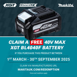 Makita LM002GZ 40V MAX Li-Ion XGT - Cortacésped sin escobillas de 53 cm - Baterías y Cargador no incluidos