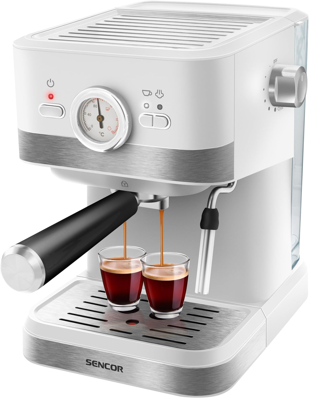 SENCOR Máquina de café expreso y CAPUCINO SES 1720WH