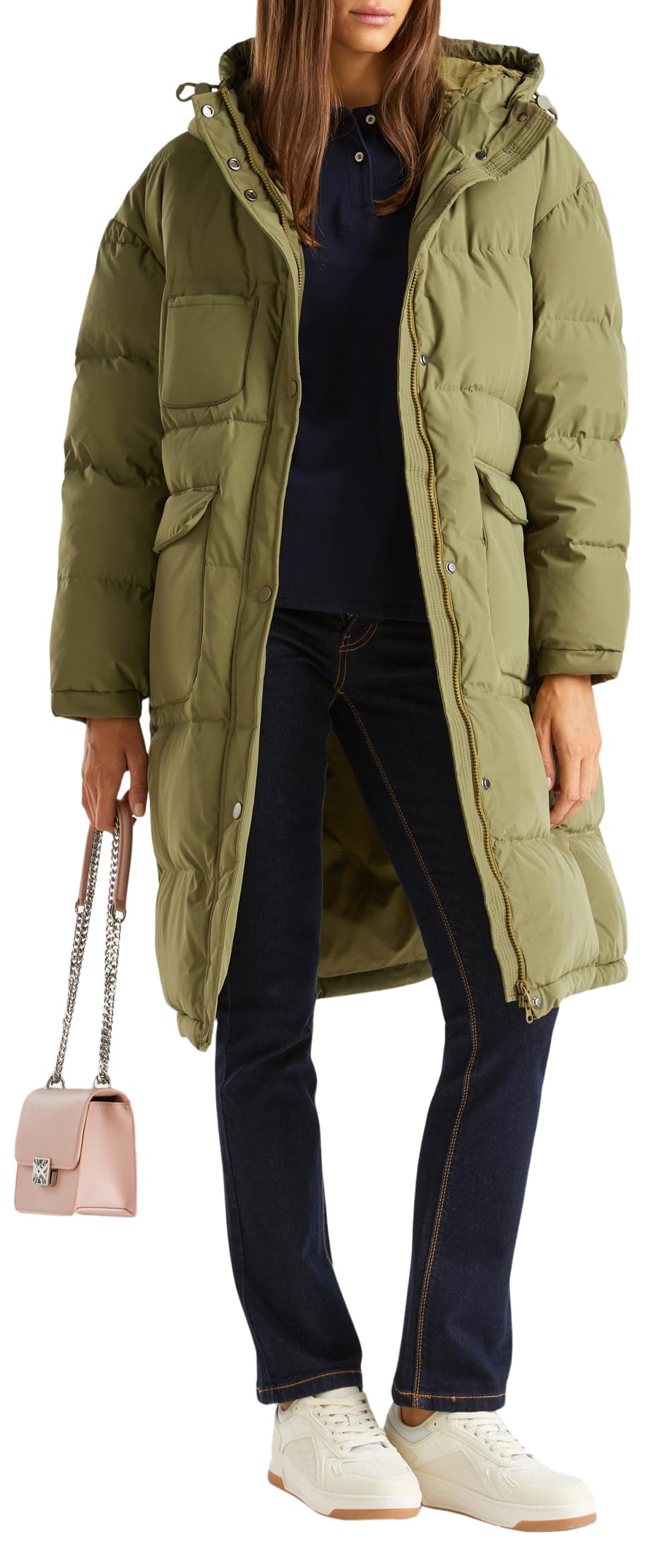 United Colors of Benetton Chaqueta 2jf8dn060, Verde, XL para Mujer
