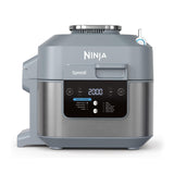 Ninja Speedi Olla rápida, Freidora de aire y Multifunción, 5,7L, comidas para 4 en 15 minutos, Freír con aire, Vapor, Parrilla, Hornar, Asar, Sellar, Cocción lenta y más, en gris, ON400EU