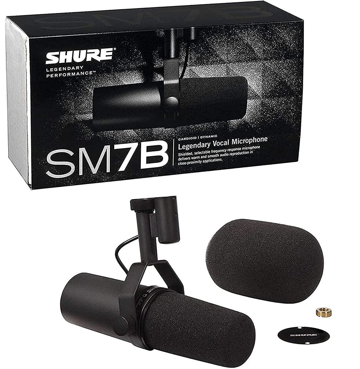 Shure SM7B - Micrófono dinámico cardioide, Proporciona un Sonido cálido para radiodifusión, podcasts y grabación