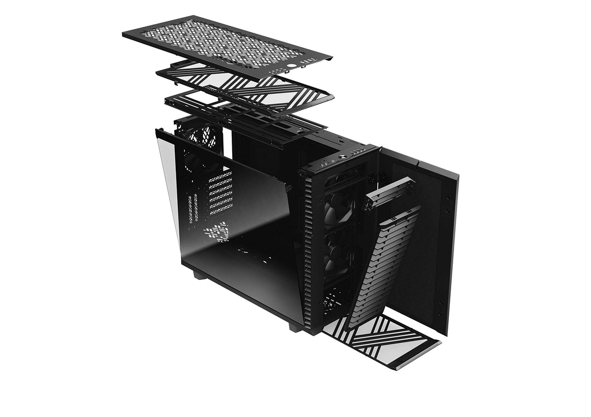 Fractal Design Define 7 Black Brushed Aluminum/Steel E,ATX Silent Modular Dark Tempered Glass Window Mid Tower Computer Case