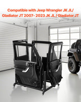 VEVOR Carro de almacenamiento para 4 puertas Jeep Wrangler JK JL/Gladiator JT 2007-2023 JK JL/Gladiator JT 2007-2023 JK JL/Gladiator JT Negro