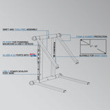 Reloop Stand Hub Innovadora combinación de soporte para portátil y hub usb-c avanzado con alimentación Powerdrive
