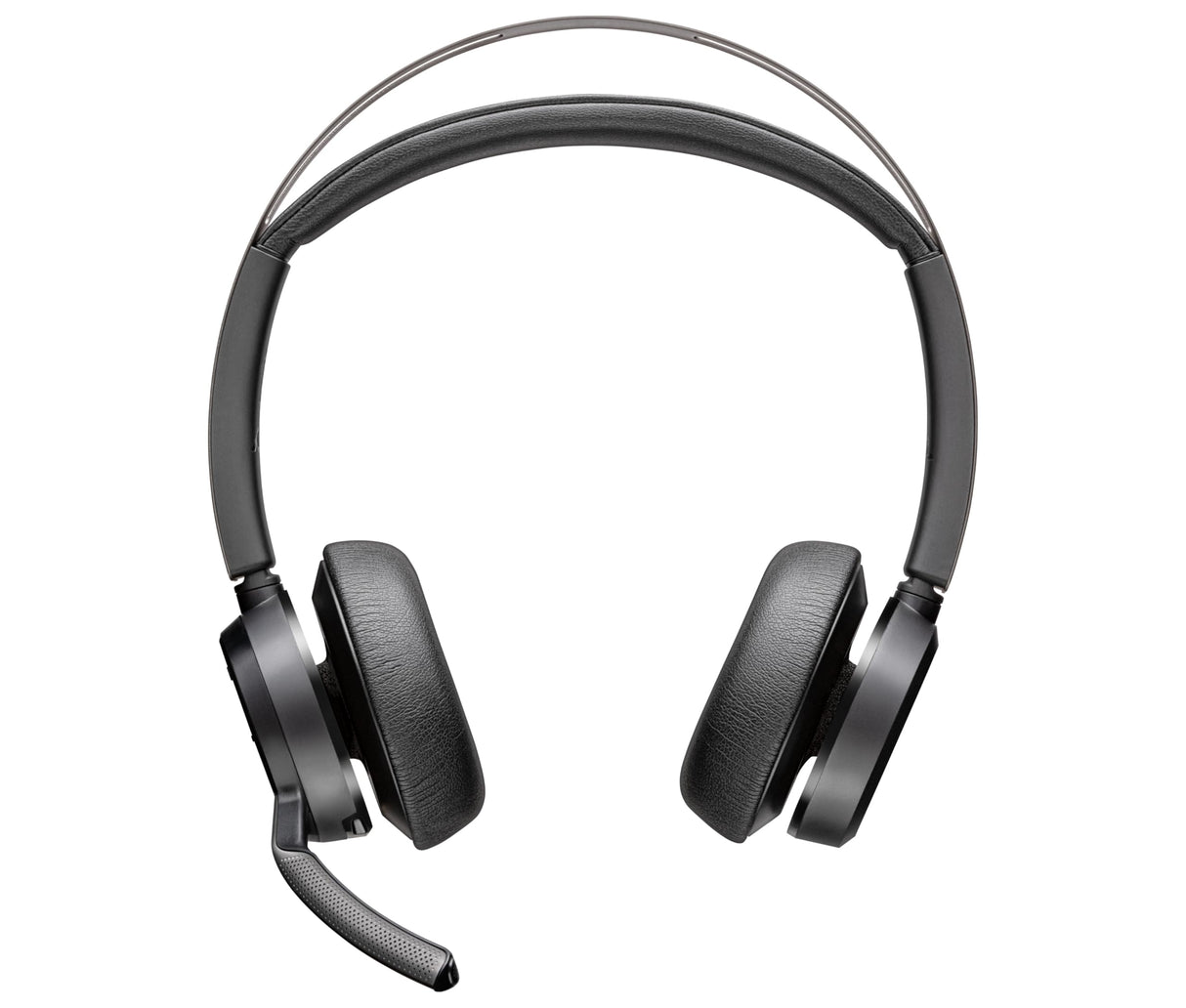 Poly Voyager Focus 2 Auriculares inalámbricos UC con micrófono y soporte de carga: compatible con PC a través del adaptador BLUETOOTH BT700 incluido o mediante cable USB