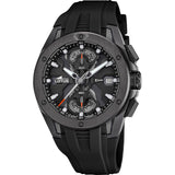 Lotus Reloj Hombre 18943/6 Vortex Caja de Acero Inoxidable 316l Negro Correa de Caucho Negro
