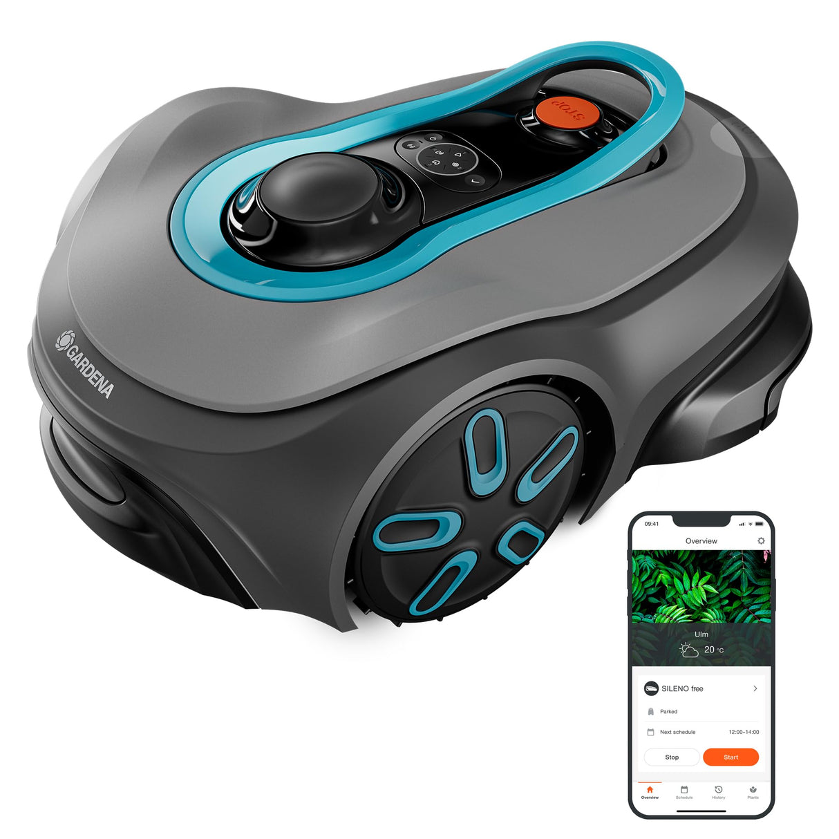 Gardena Smart SILENO Free Set 750 m² Robot cortacésped, inalámbrico, para césped de hasta 750 m², Lona Intelligence, sin Cable delimitador, Funcionamiento silencioso (19924-47)