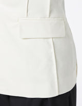 Pinko Ghera-Chaqueta de Lino elástico con botón Efecto nácar Blazer, Z07_Blanco Seda, 44 para Mujer