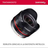 Samyang 7,5/F 3,5 UMC Fish-Eye MFT - Objetivo fotográfico para Micro Cuatro Tercios, Negro