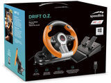 Speedlink DRIFT O.Z. - USB Volante para juegos de ordenador, color negro y naranja