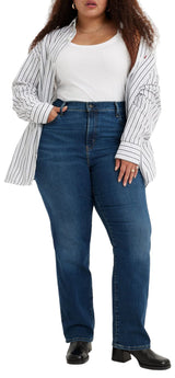 Levi's Plus Size 724 High Rise Straight Vaqueros Mujer, Blue Wave Dark Plus, 20 M