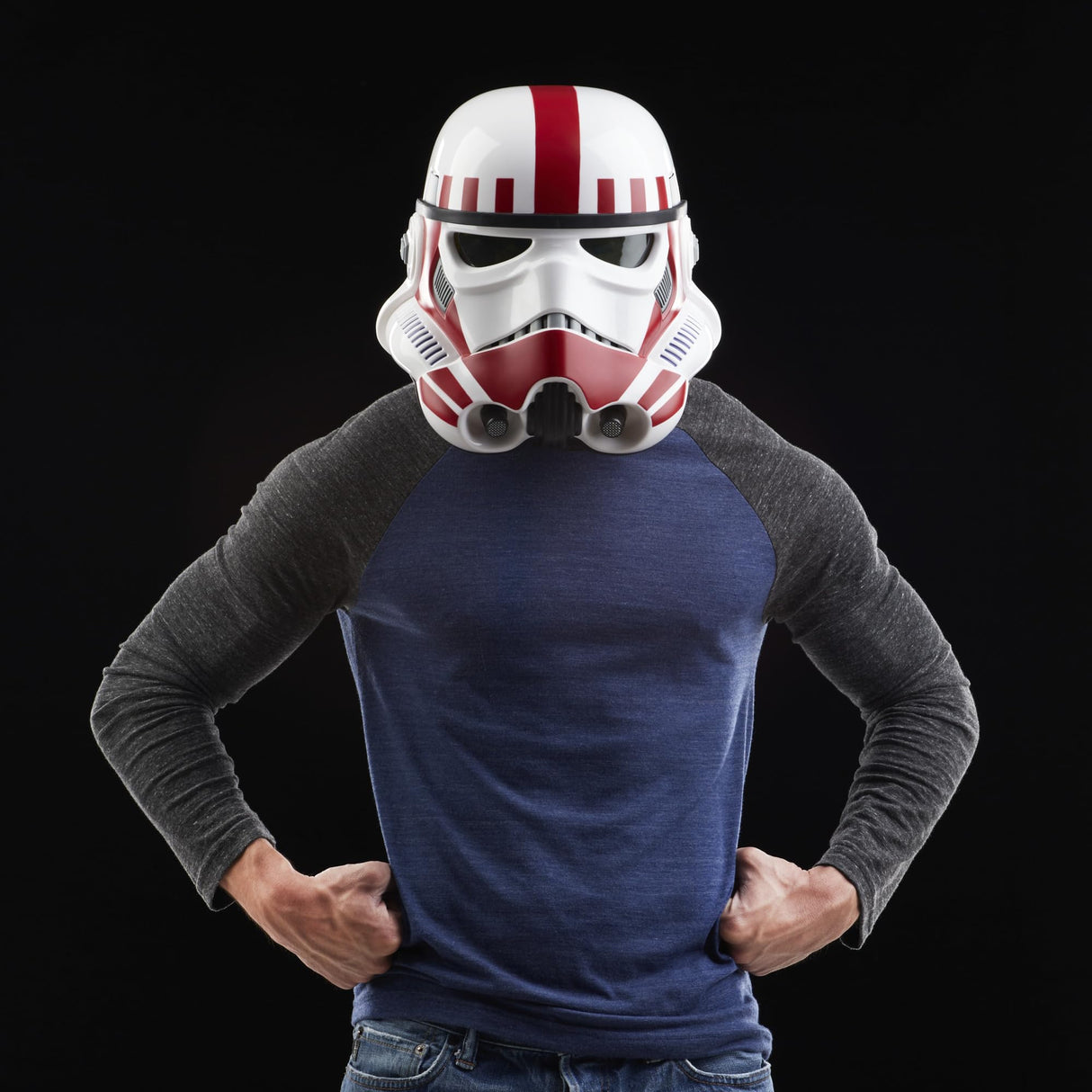 Star Wars The Black Series - Casco electrónico Premium de Imperial Shock Trooper Battlefront - Artículo de colección para Adultos - Juego de rol