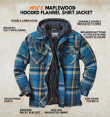 Legendary Whitetails Chaqueta de Camisa con Capucha de Madera de Arce estándar para Hombre, a Cuadros de Hacha de Pizarra, Talla XXL
