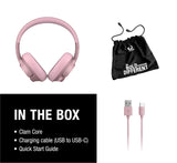 Fresh 'n Rebel Clam Core Auriculares Bluetooth Circumaurales con micrófono ENC (Llamadas, Auriculares inalámbricos Over-Ear con Botones de Volumen, 45h de autonomía (Pastel Pink)