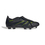 adidas Predator League Fold-Over Tongue Firm Multi Ground Football Boots, Botas de fútbol Unisex Adulto, Core Black/Carbon/Lucid Lemon, 45 1/3 EU