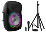 Wiibo Festa 15BT Altavoz Activo Profesional 15" 600W Pico Bluetooth + Soporte + Cable + Micrófono