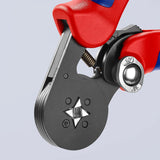 Knipex Alicate autoajustable para crimpar punteras huecas de acceso lateral bruñido, con fundas multicomponentes 180 mm 97 53 04