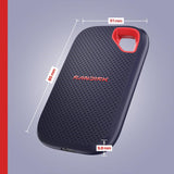 SANDISK Extreme Portable SSD 4 TB (velocidades hasta 2000 MB/s, USB Type-C, con clasificación IP65 de Resistencia al Agua y al Polvo, protección contra caídas de hasta 3 Metros)