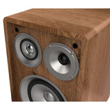 Wiibo Vintage 6 Nogal Altavoces Estantería 3 Vías 100W Pareja
