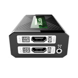 HDFury HDF0110 Vertex 2X 2 HDMI Matrix, 18Gbps para 4K60 4: 4: 4 600MHz, Escalador Integrado y convertidor de Formato Negro