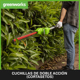 Greenworks G40PSHK2 2/1 Sierra y Cortasetos Pértiga a Batería, Cuchillas renovadas, Barra 20 cm, 51 cm, Cuchillas Doble Acción, Batería 40 V 2 Ah y Cargador