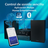 Philips TAM3505M2 Hi FI Micro System, Bluetooth, CD Player, USB, FM Radio and Auracast Dab, 85% Post-Consumer Recycled Materials