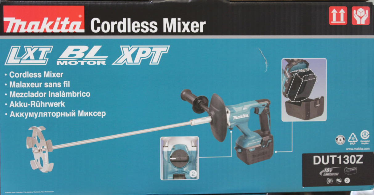MAKITA DUT130Z TALADRO BATIDOR BL 18V LXT 165MM, 18 V, Multicolor