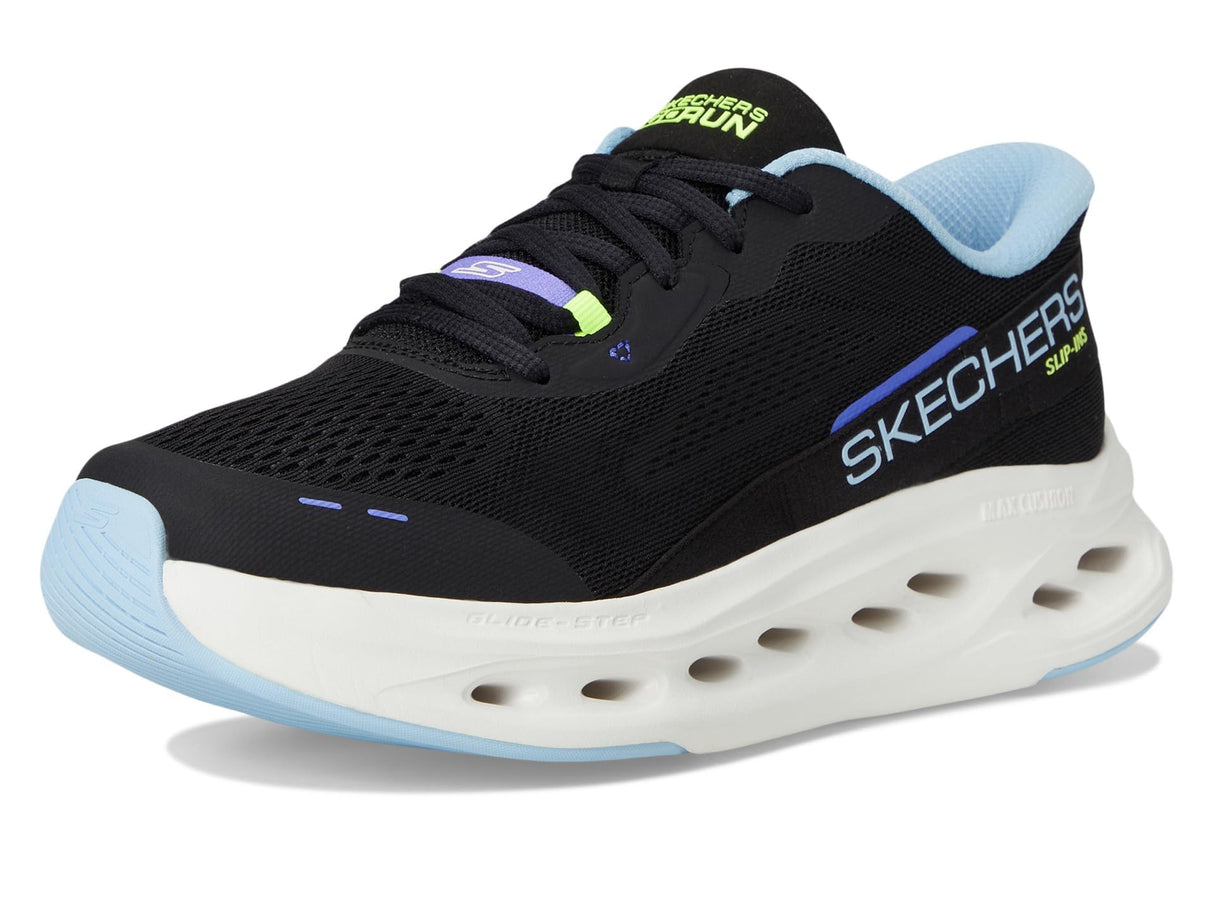 Skechers MAX Cushioning Glide-Step Caledonia, Zapatillas Mujer, Black, 39 EU