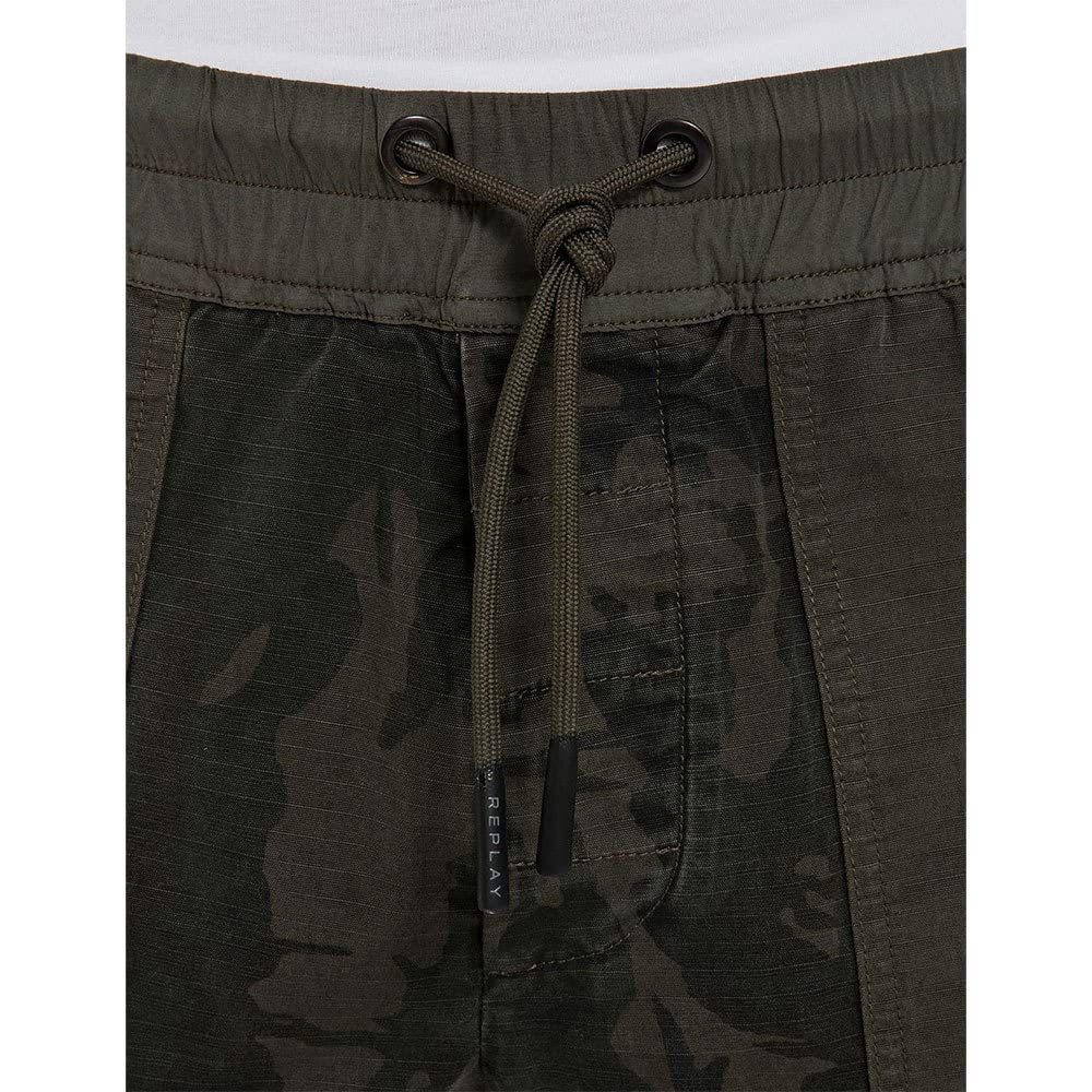 REPLAY M9933, Pantalón de vestir para Hombre, Verde (Military Camouflage 010), 30W / 32L