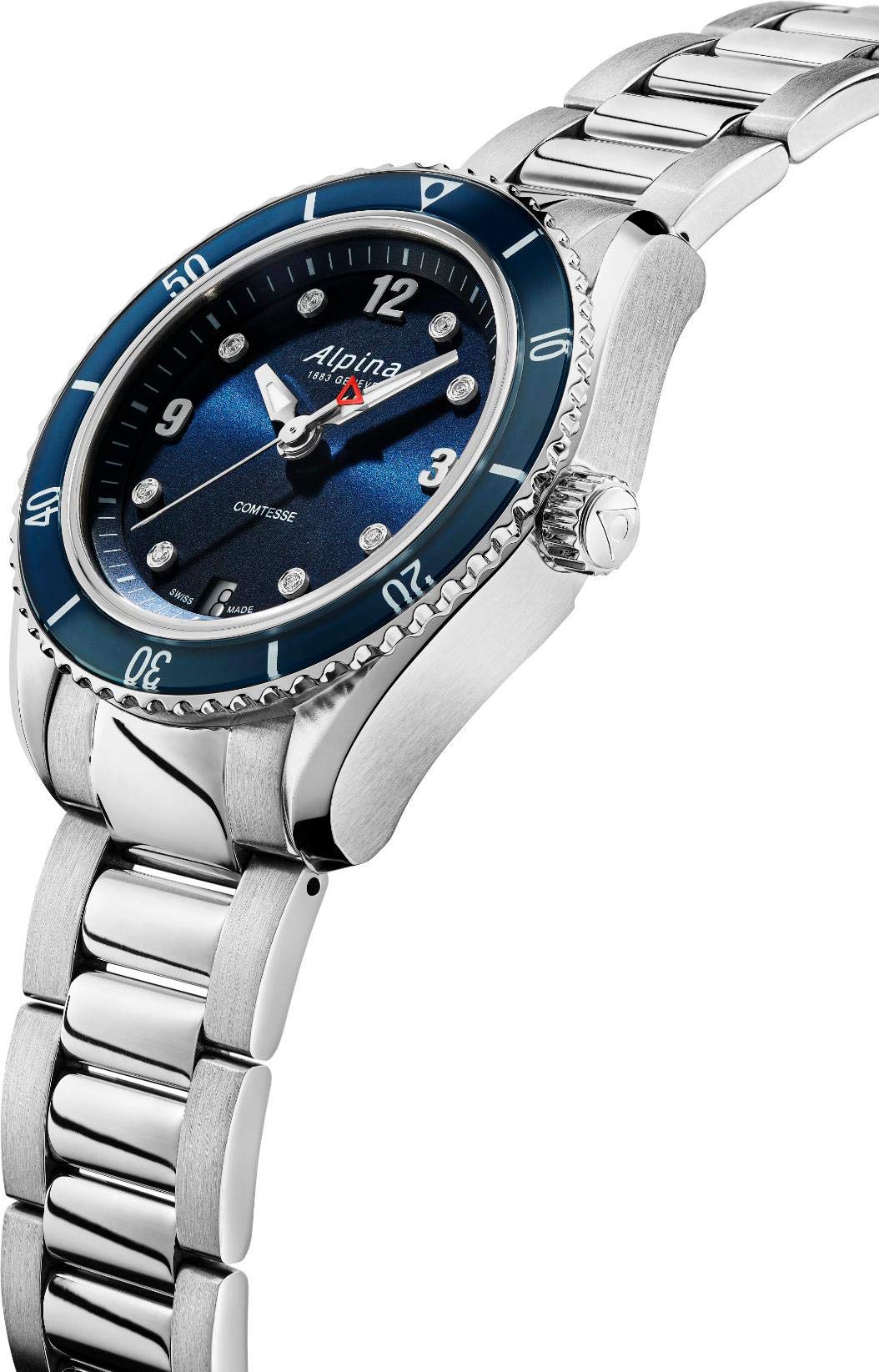 Alpina Reloj Analógico para Mujeres de Cuarzo con Correa en Acero Inoxidable AL-240ND3C6B
