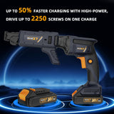 Atornillador Inalámbrico Drywall Professional, MAXXT 20V Pistola Atornilladora para Paneles de Yeso sin Escobillas Autofeed 5000RPM, Destornillador de Paneles de Yeso con Batería de 2.0Ah y Cargador