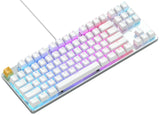 Glorious Gaming GMMK TKL (85%) - Teclado gaming mecánico, switches Gateron Brown (táctiles), keycaps dobles, RGB, hot swap y personalizable, TKL, distribuciones QWERTY estadounidense - Blanco