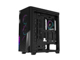 AORUS C500 Glass - Carcasa Negra para Juegos de PC de Torre Media, Vidrio Templado, USB Tipo C, 4 Ventiladores ARBG incluidos (GB-AC500G ST)